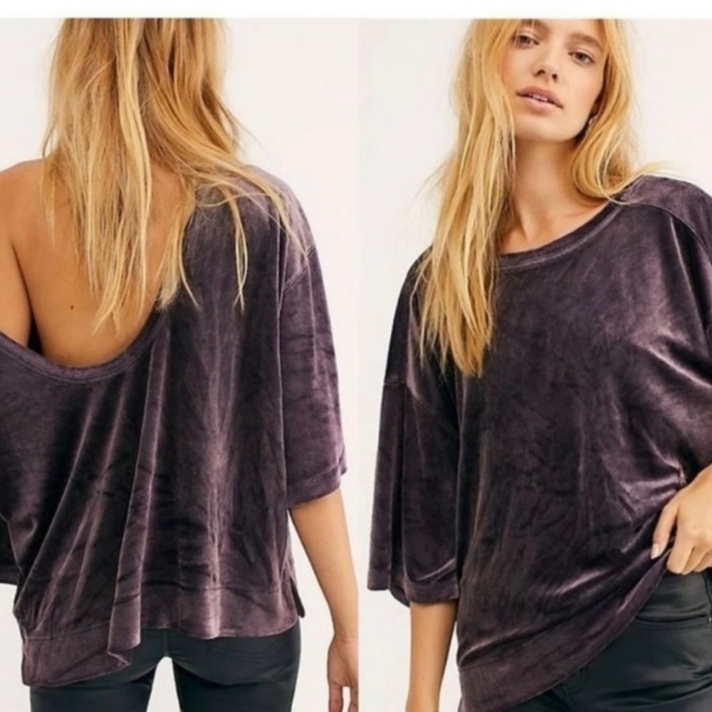 We the Free People Valerie scoop back velvet tea